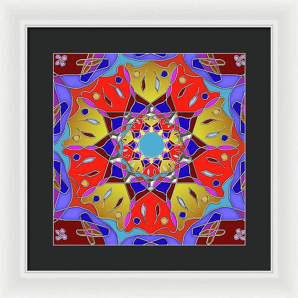 Red Yellow Blue Mandala - Framed Print