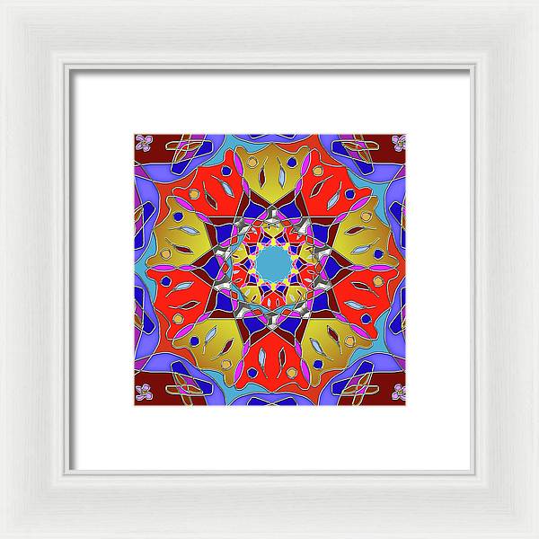 Red Yellow Blue Mandala - Framed Print