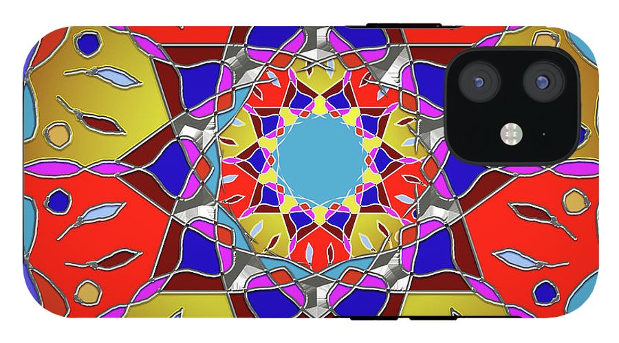 Red Yellow Blue Mandala - Phone Case