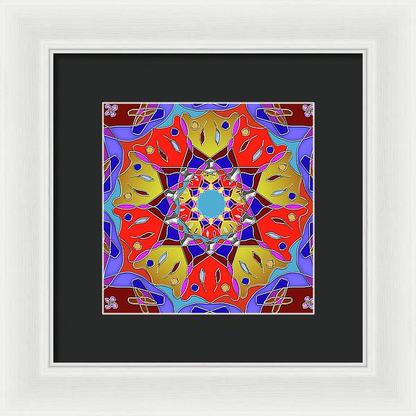 Red Yellow Blue Mandala - Framed Print