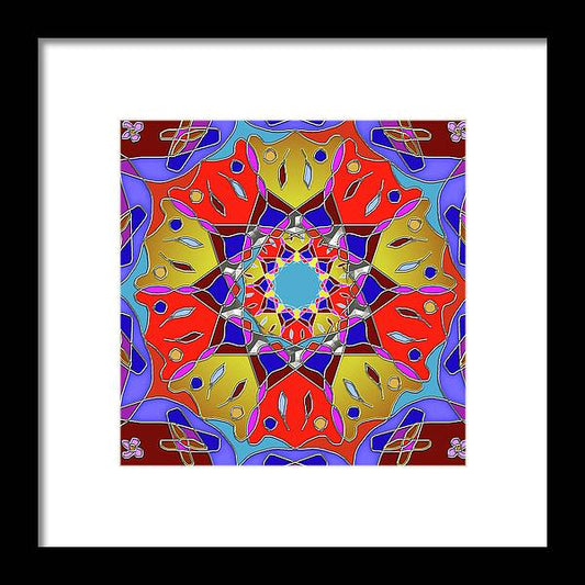 Red Yellow Blue Mandala - Framed Print