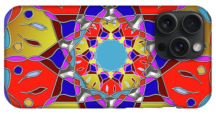 Red Yellow Blue Mandala - Phone Case