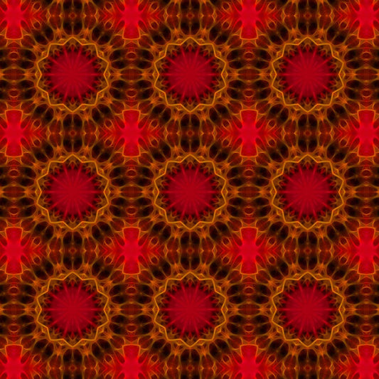 Red Orange Kaleidoscope Digital Image Download