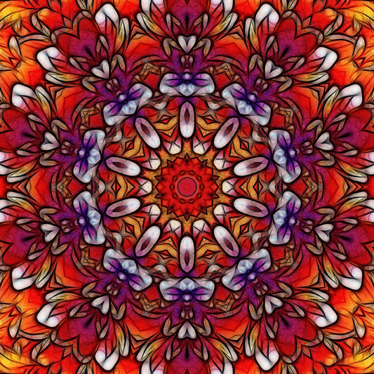 Red Orange Purple Kaleidoscope digital Image Download