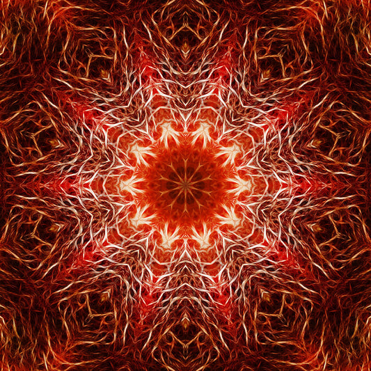 Red Plasma Kaleidoscope Digital Image Download