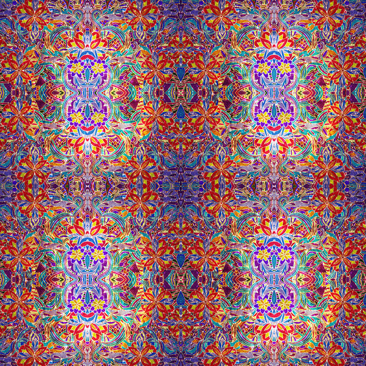 Red Purple Sparkle Floral Digital Image Download