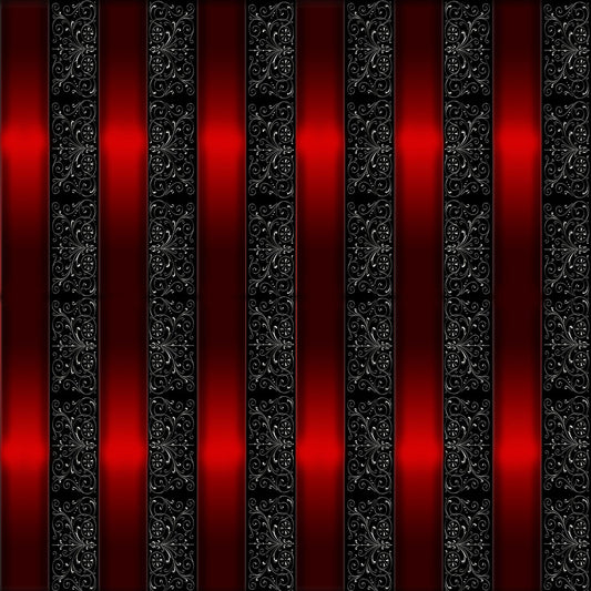 Red Ribbon and Vines Pattern Digital Image Download