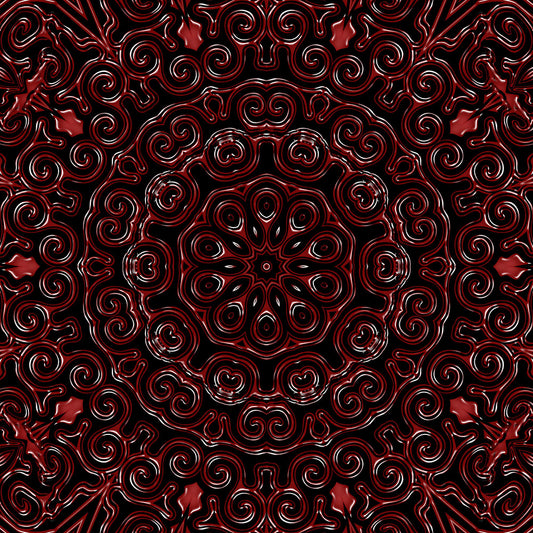 Red Swirls Kaleidoscope Digital Image Download