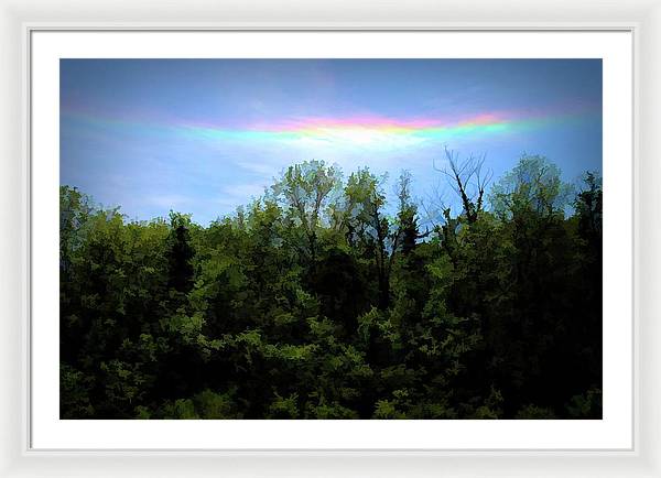 Rockford Park With Rainbow - Framed Print