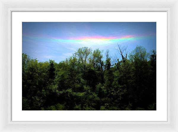 Rockford Park With Rainbow - Framed Print
