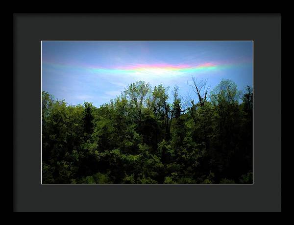 Rockford Park With Rainbow - Framed Print