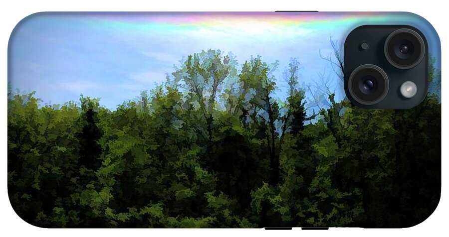 Rockford Park With Rainbow - Phone Case