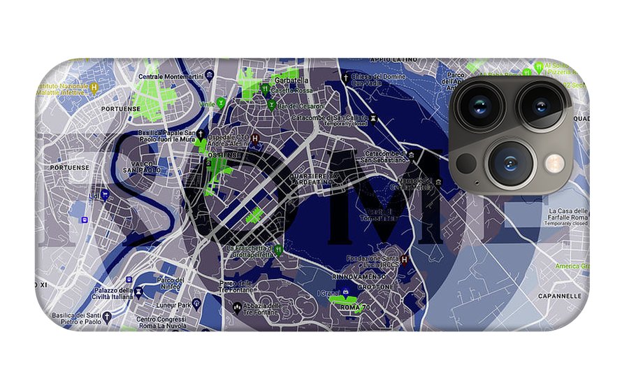 Rome Map Art - Phone Case