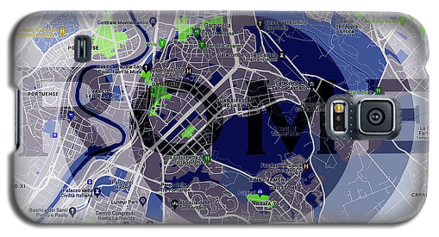 Rome Map Art - Phone Case