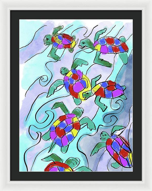 Sea Turtles - Framed Print