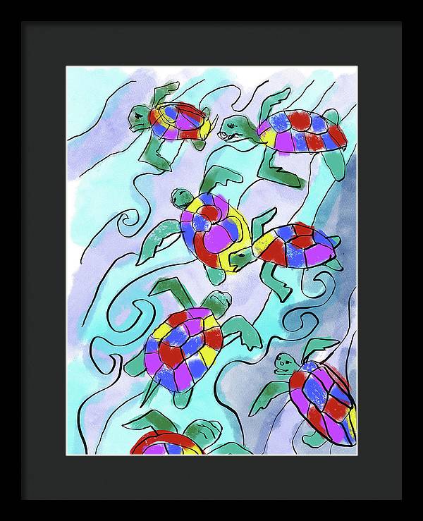 Sea Turtles - Framed Print