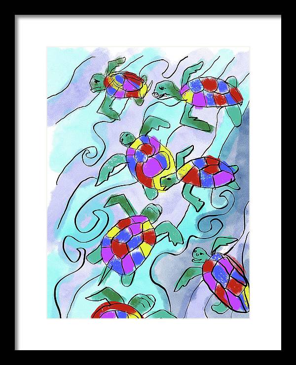 Sea Turtles - Framed Print