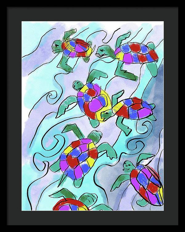 Sea Turtles - Framed Print