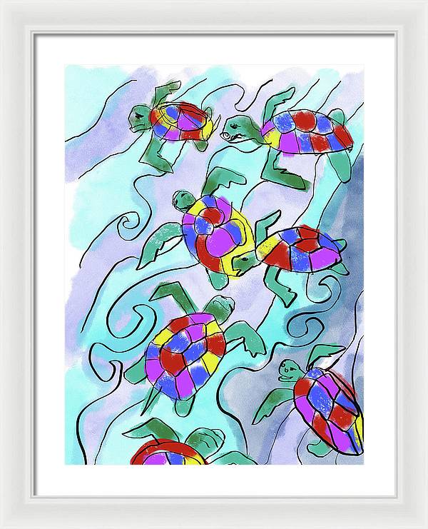 Sea Turtles - Framed Print