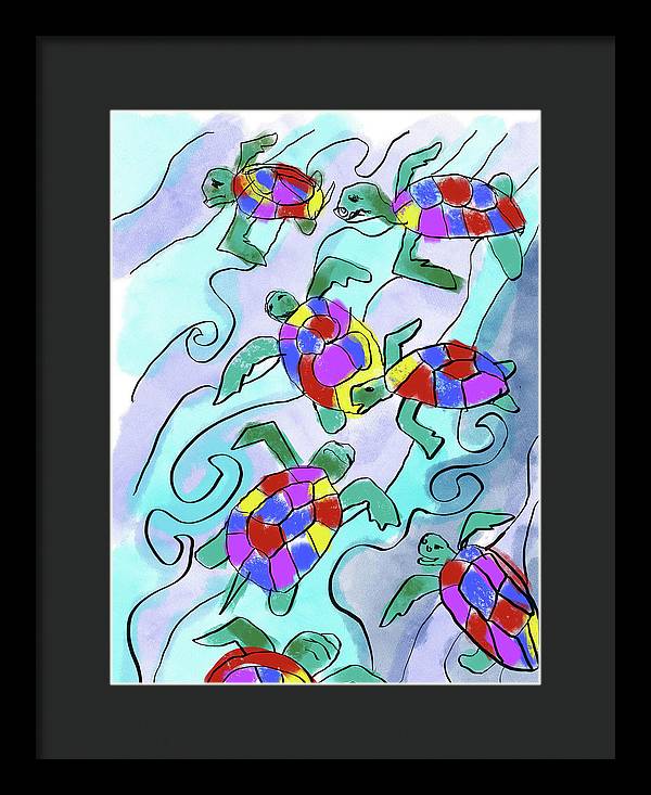 Sea Turtles - Framed Print