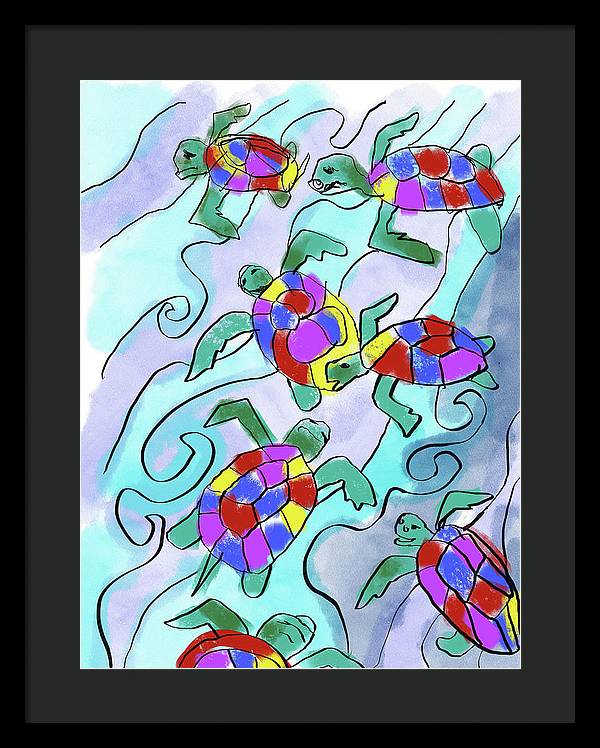 Sea Turtles - Framed Print