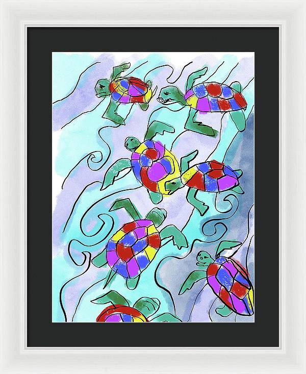 Sea Turtles - Framed Print
