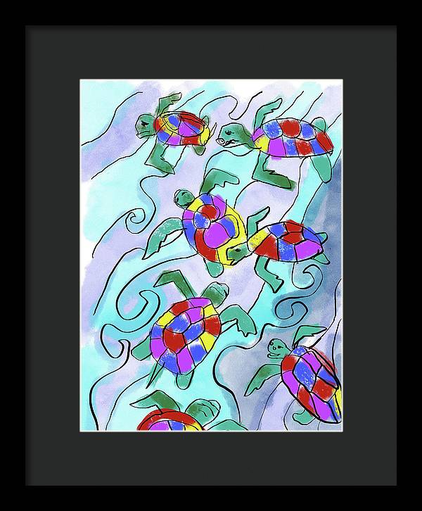 Sea Turtles - Framed Print
