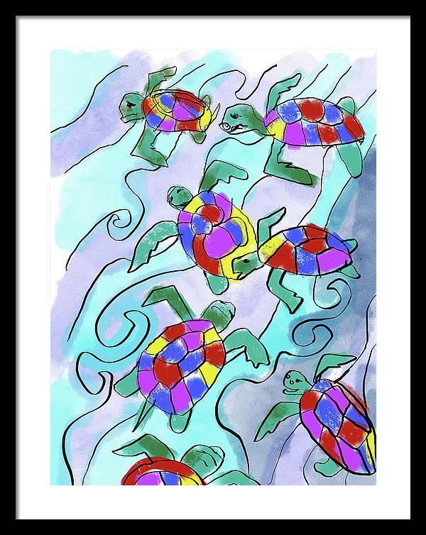 Sea Turtles - Framed Print