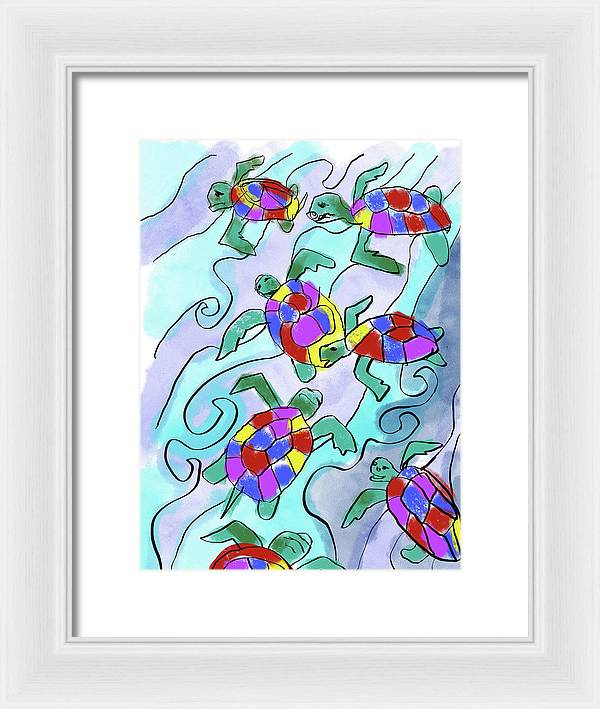 Sea Turtles - Framed Print