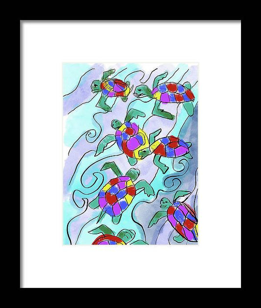 Sea Turtles - Framed Print