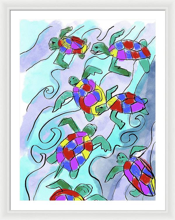 Sea Turtles - Framed Print