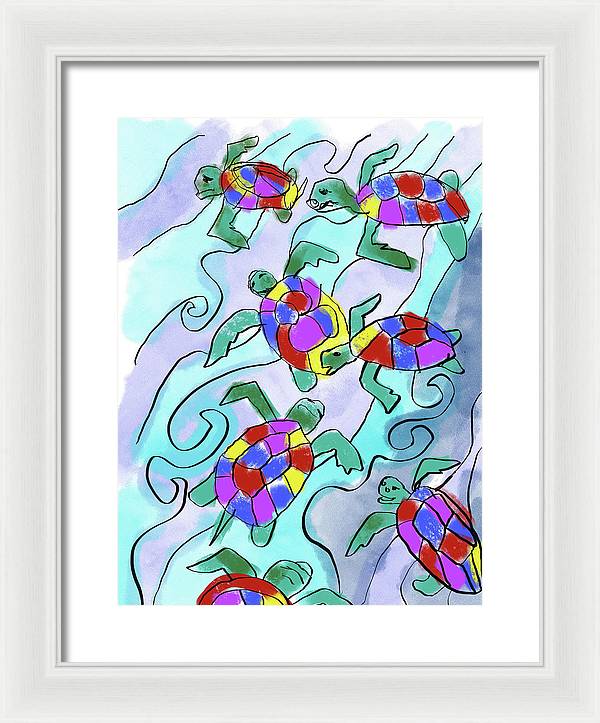 Sea Turtles - Framed Print