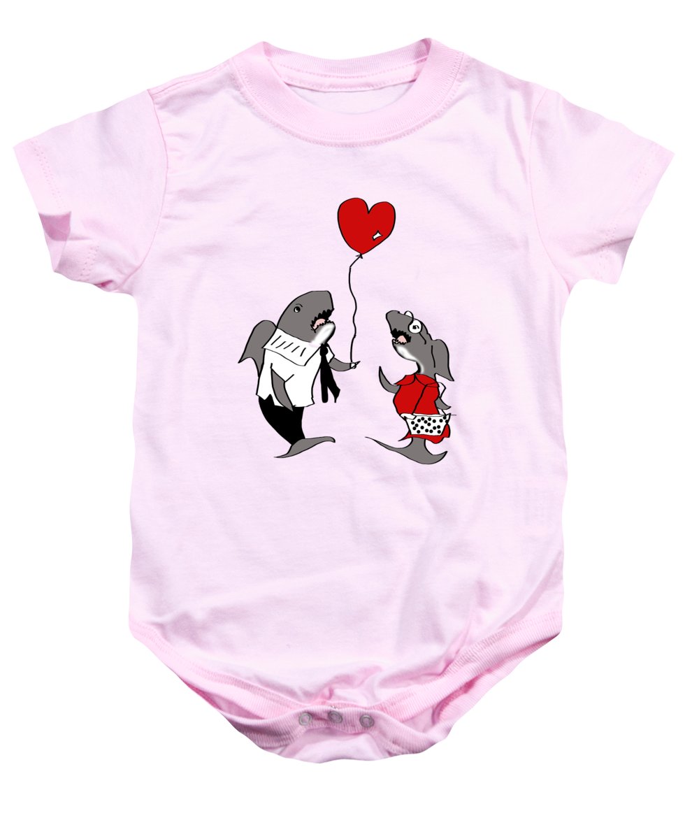 Shark Valentine - Baby Onesie