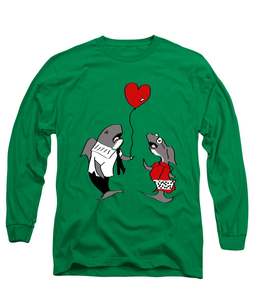 Shark Valentine - Long Sleeve T-Shirt
