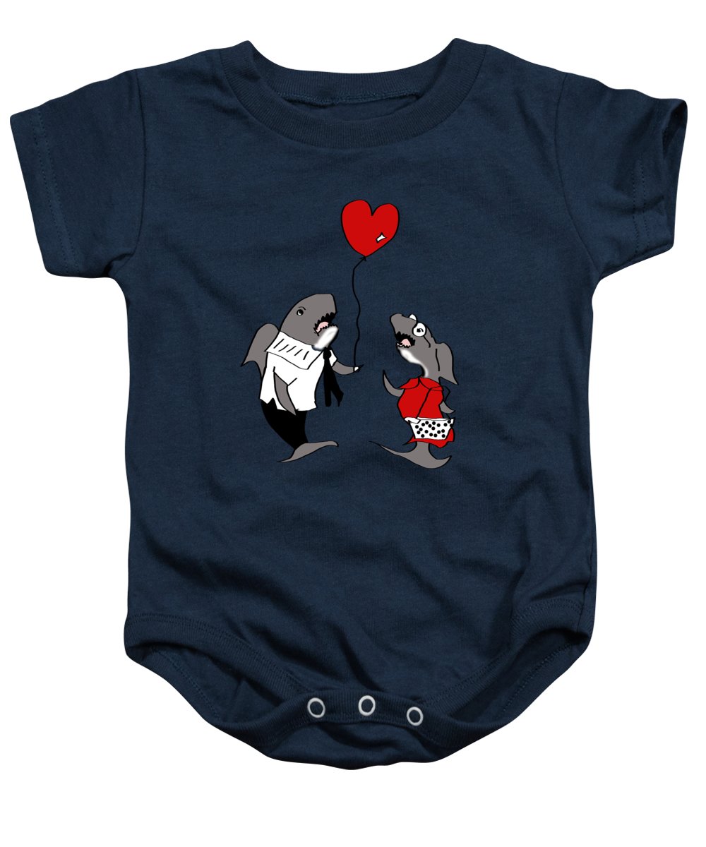Shark Valentine - Baby Onesie