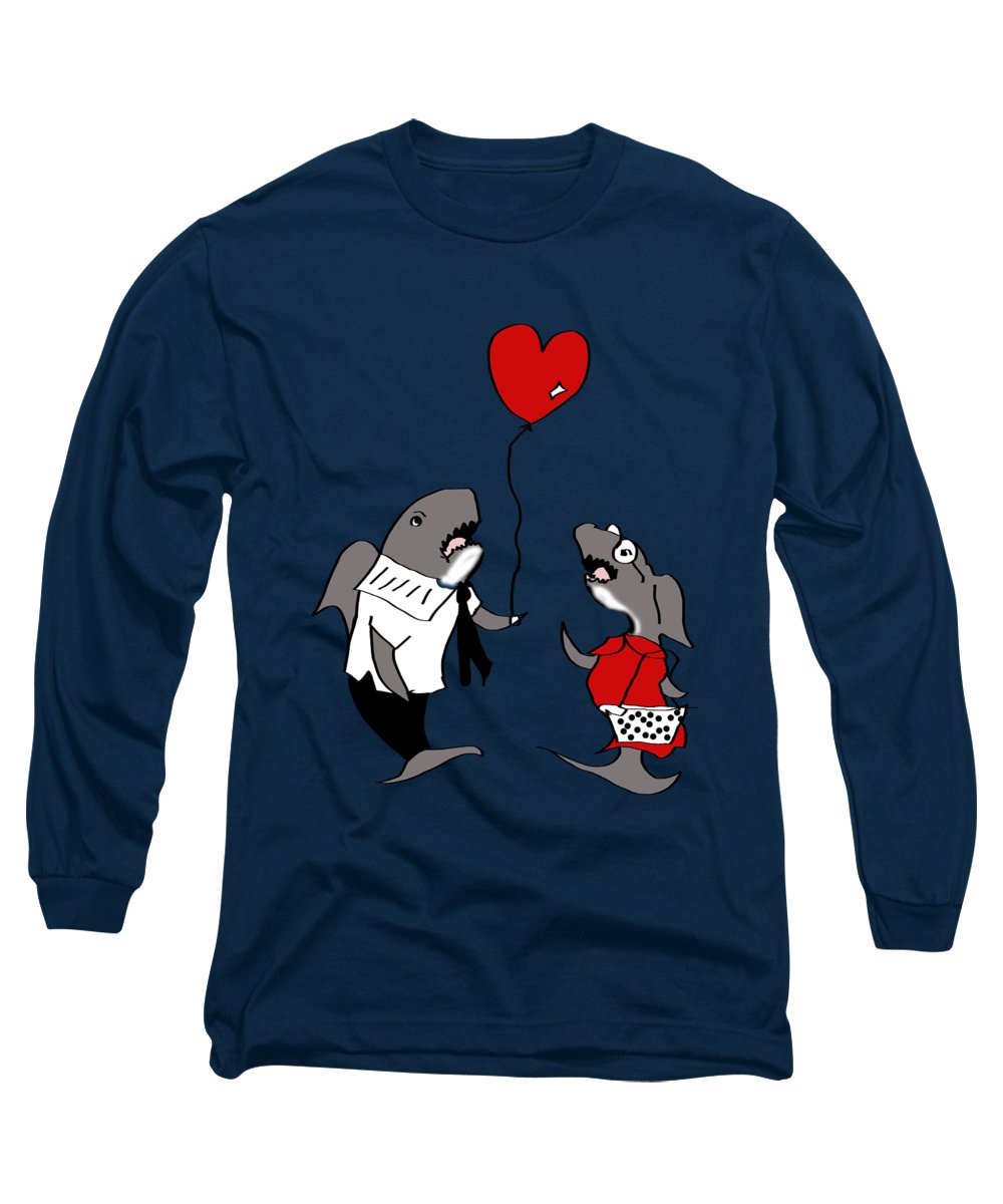 Shark Valentine - Long Sleeve T-Shirt