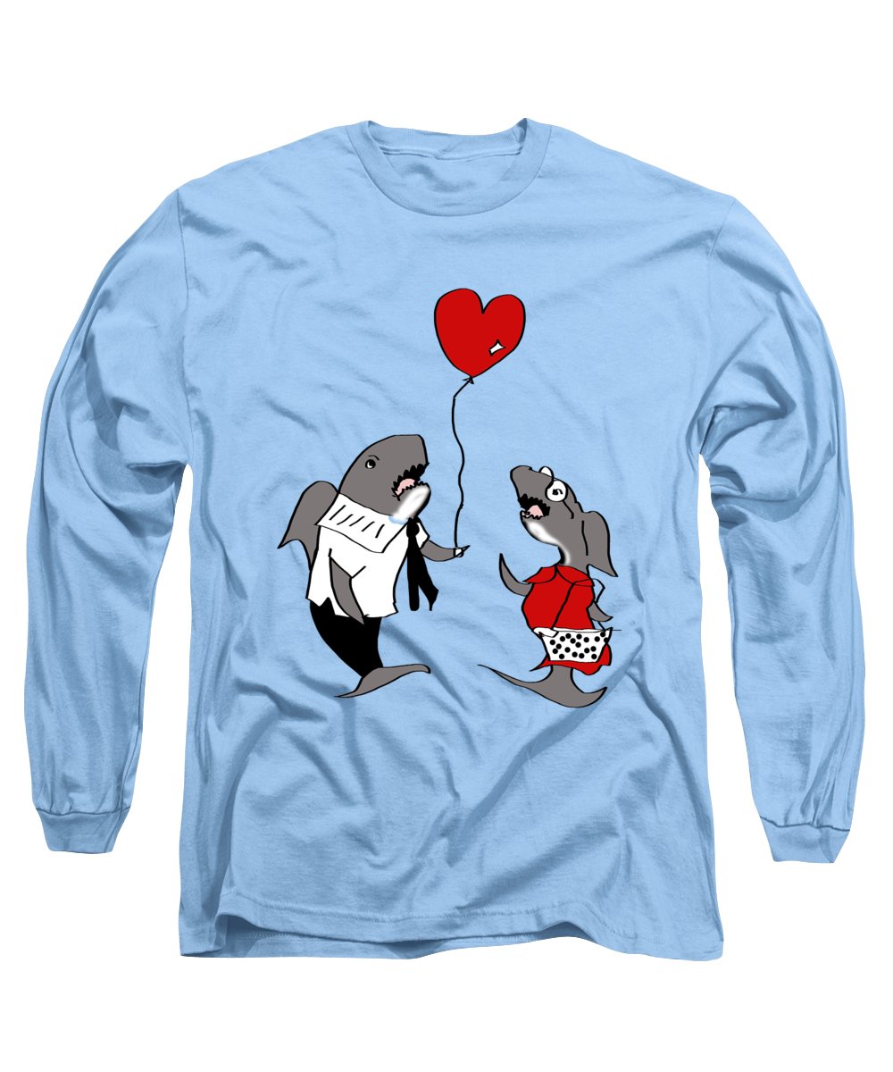 Shark Valentine - Long Sleeve T-Shirt