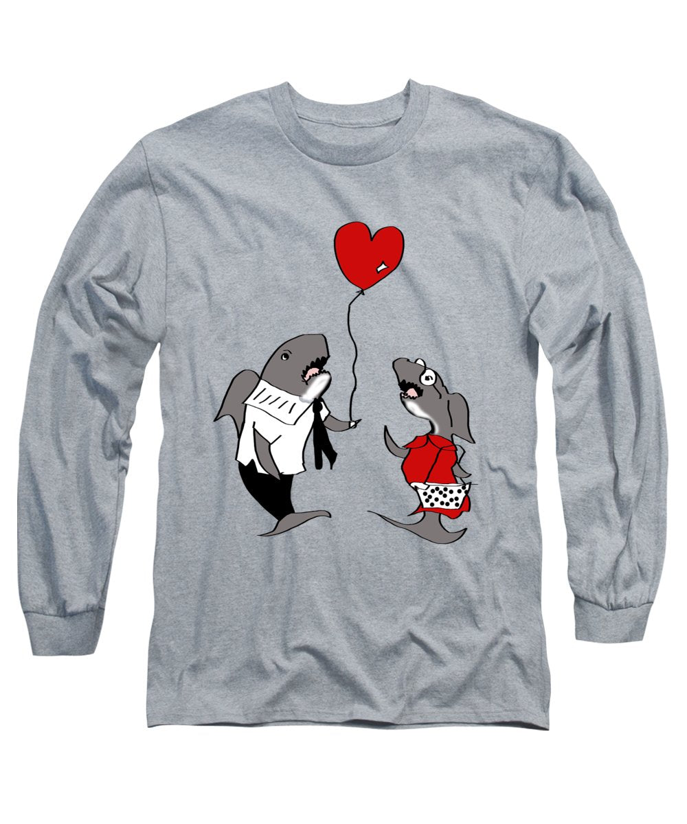 Shark Valentine - Long Sleeve T-Shirt