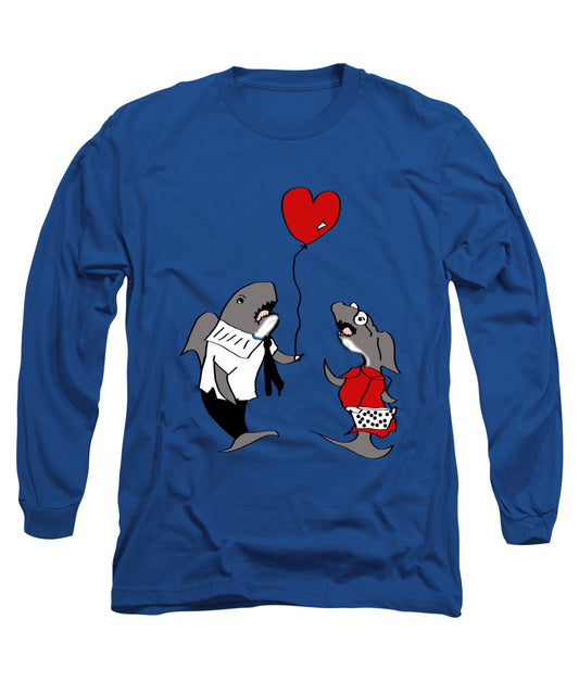 Shark Valentine - Long Sleeve T-Shirt