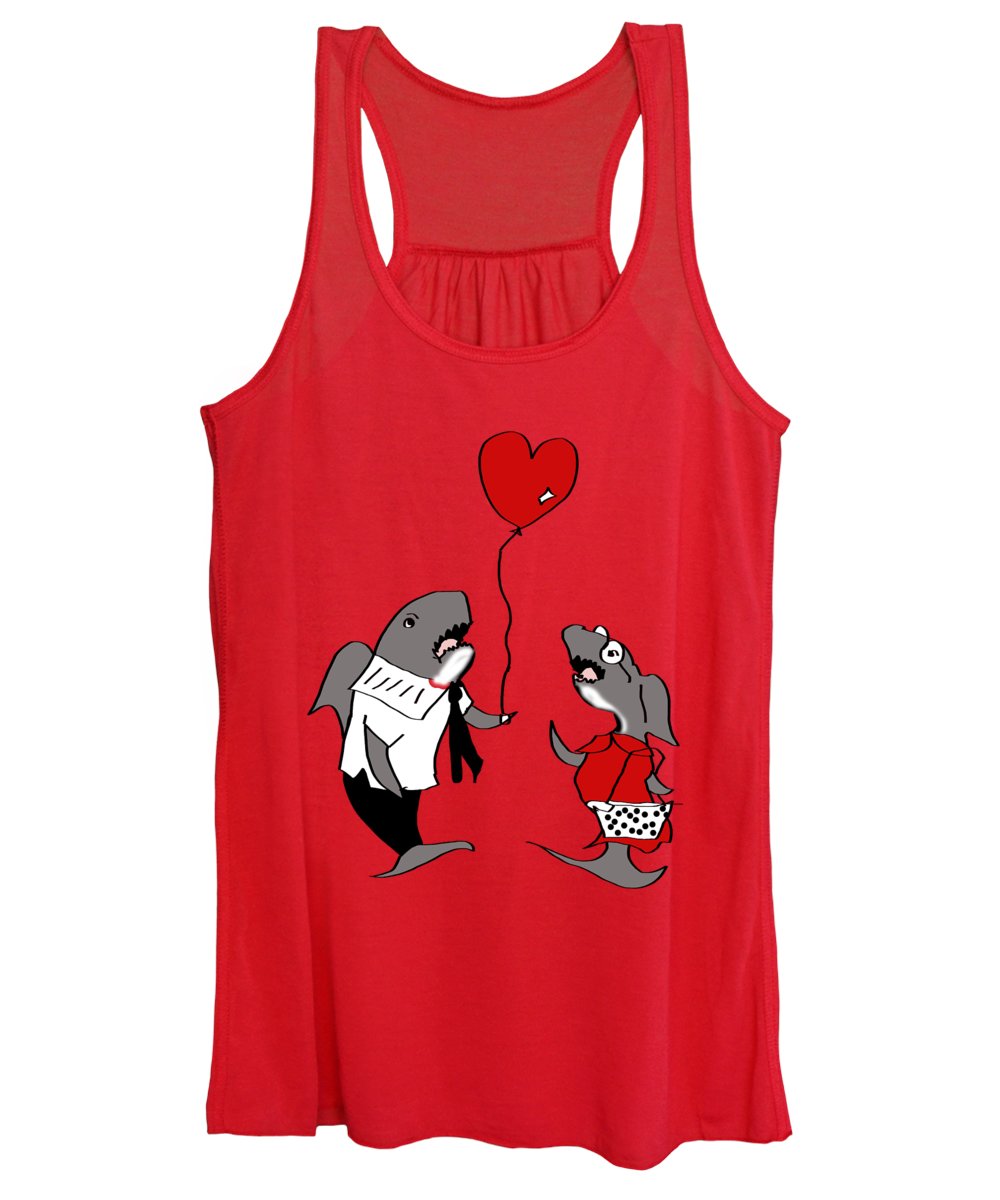 Shark Valentine - Women's Tank Top