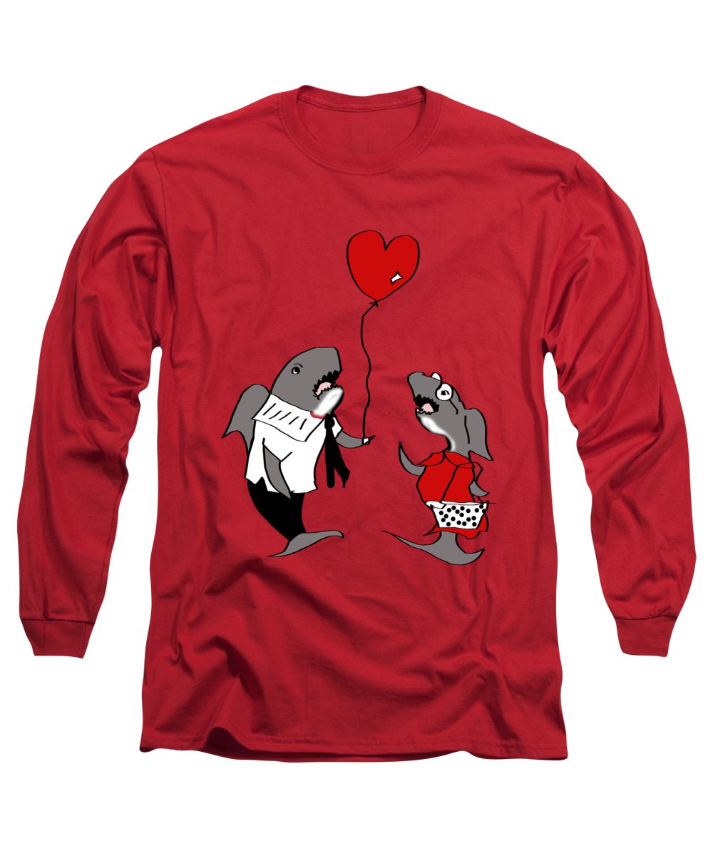Shark Valentine - Long Sleeve T-Shirt