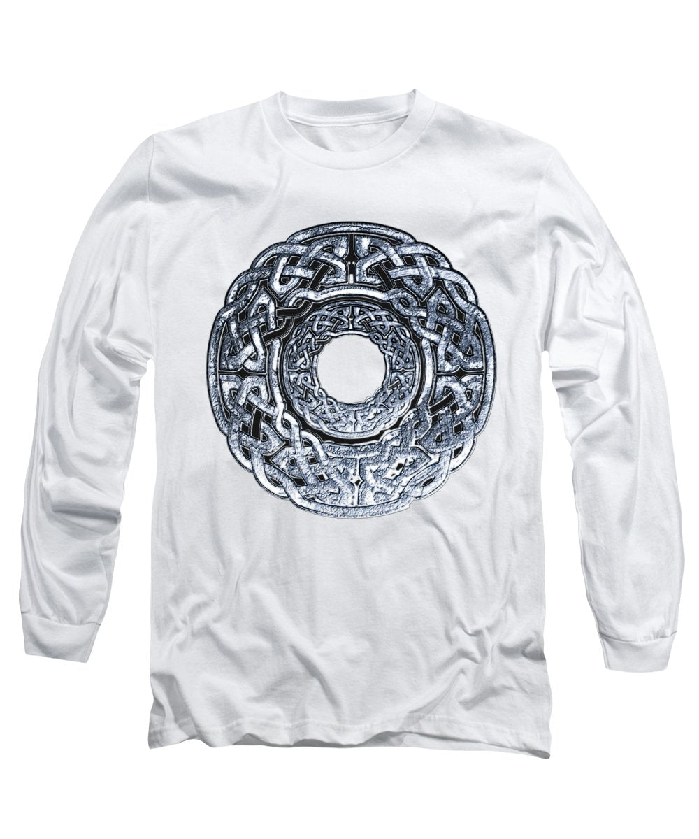 Silver Celtic Knot Circle - Long Sleeve T-Shirt