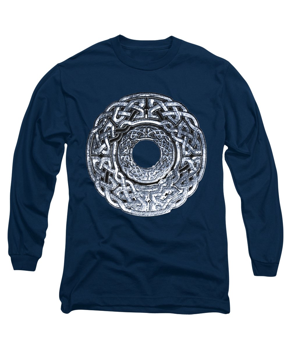 Silver Celtic Knot Circle - Long Sleeve T-Shirt