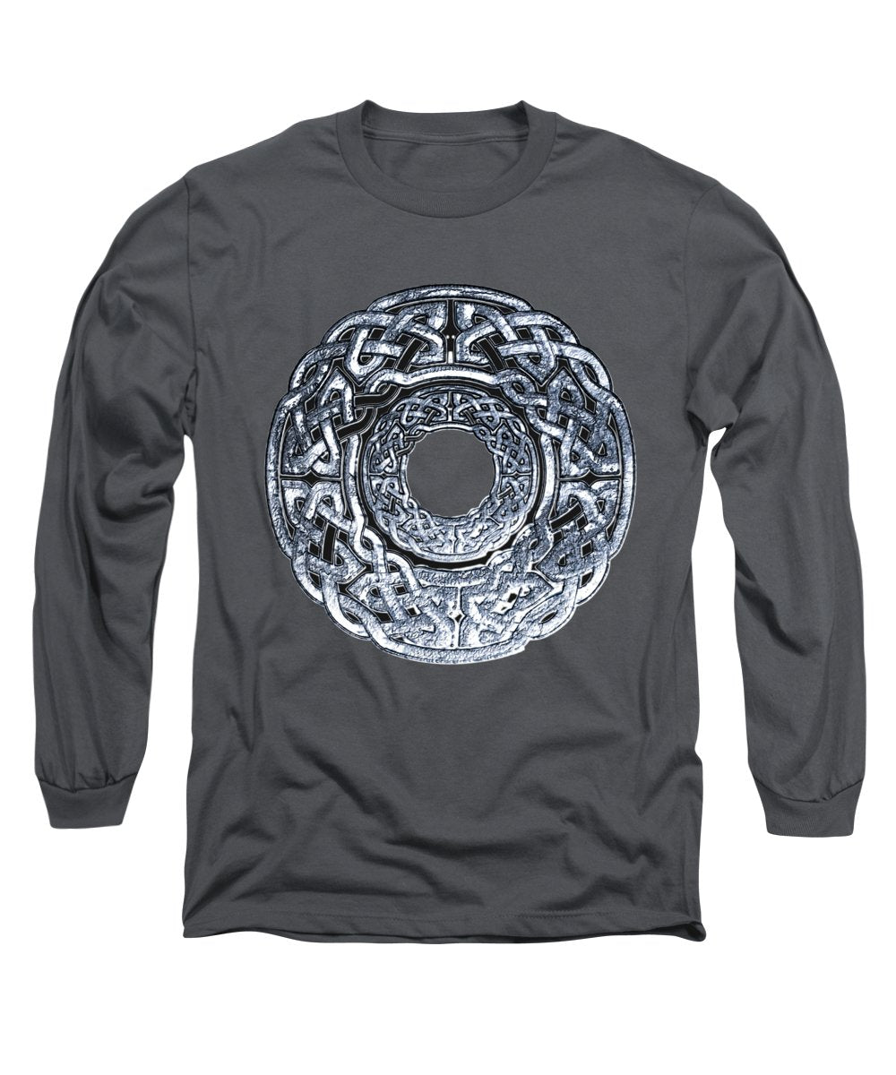 Silver Celtic Knot Circle - Long Sleeve T-Shirt