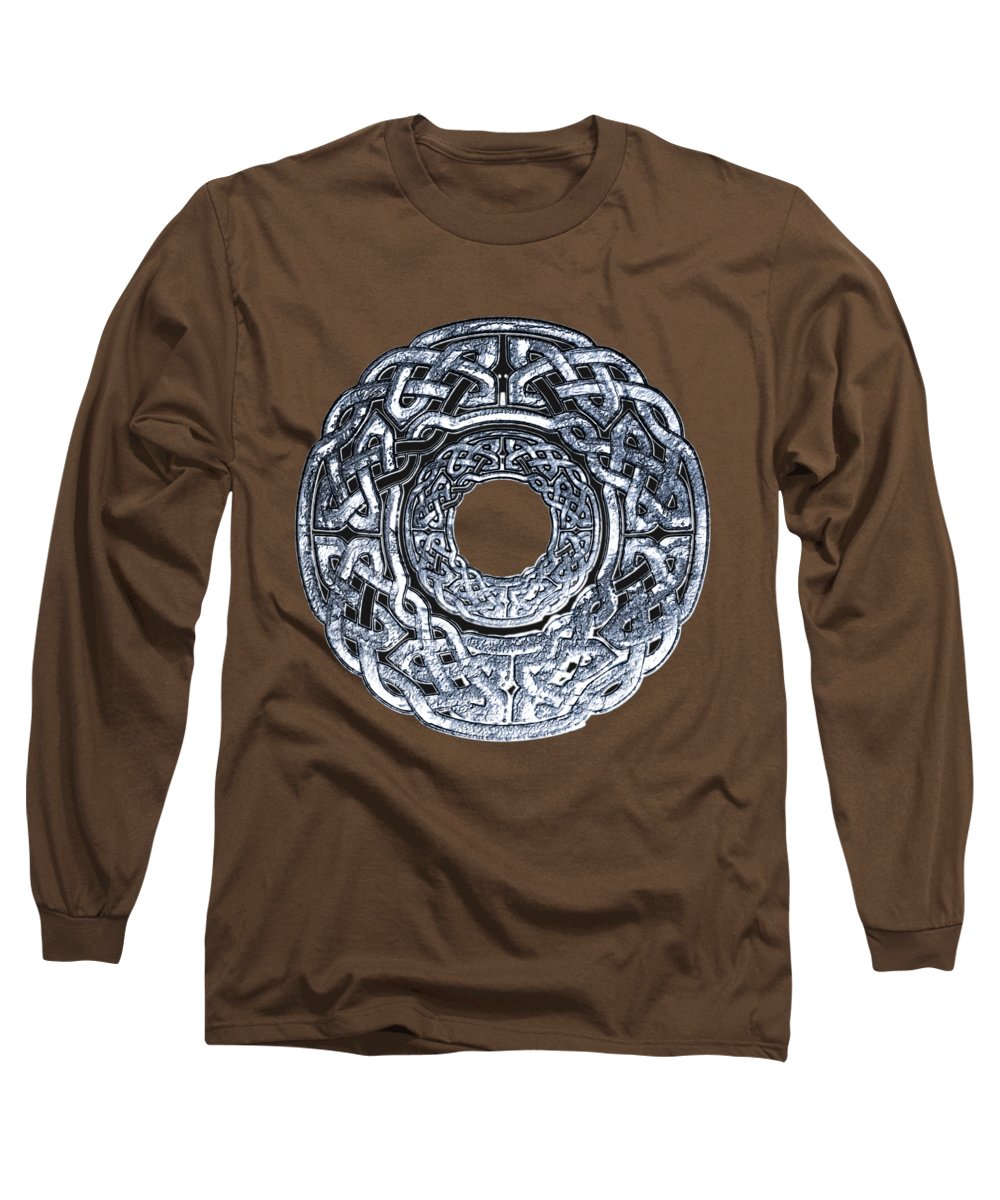 Silver Celtic Knot Circle - Long Sleeve T-Shirt