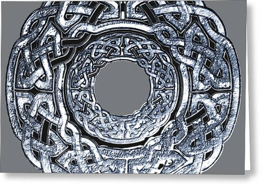 Silver Celtic Knot Circle - Greeting Card