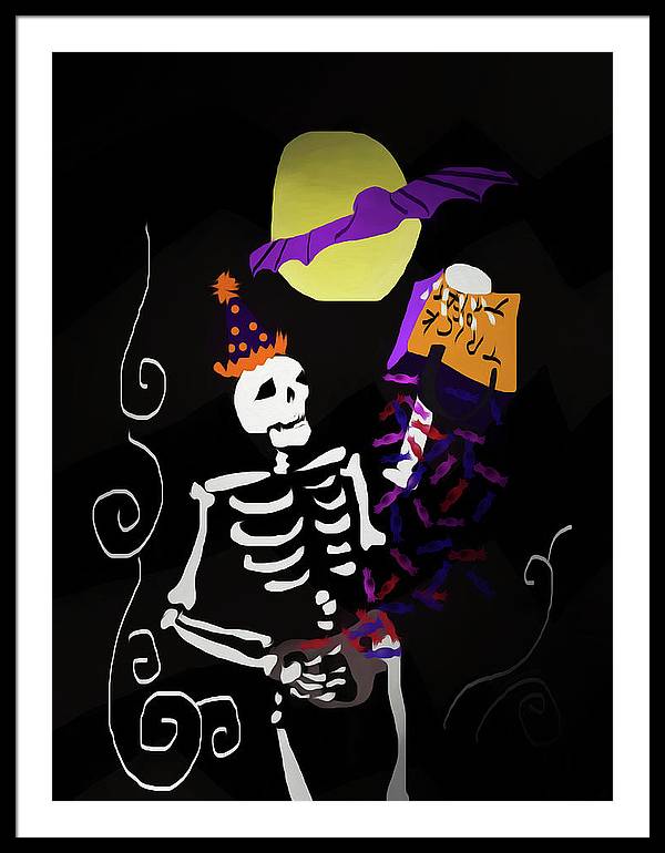 Skeleton Candy - Framed Print