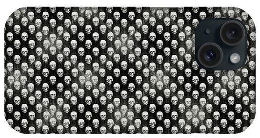 Sketchy Skulls Pattern - Phone Case