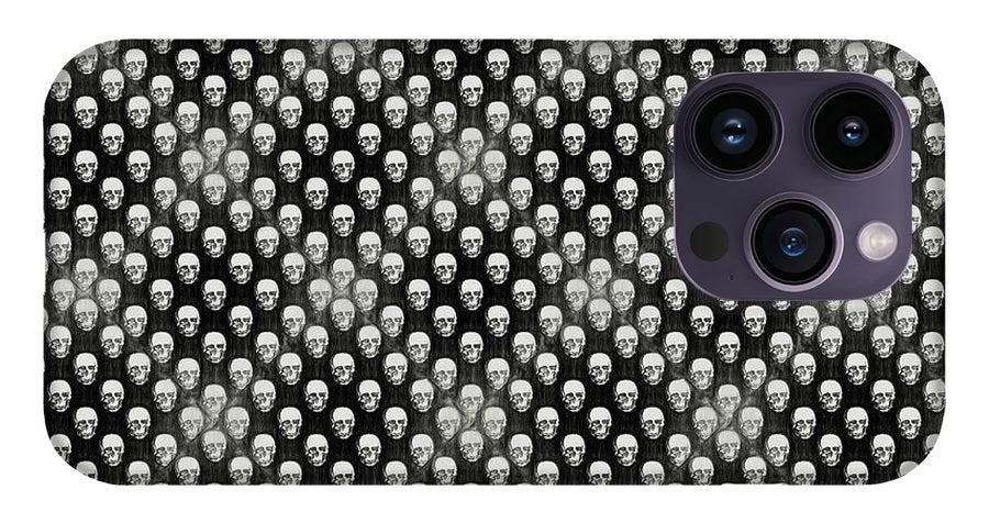 Sketchy Skulls Pattern - Phone Case