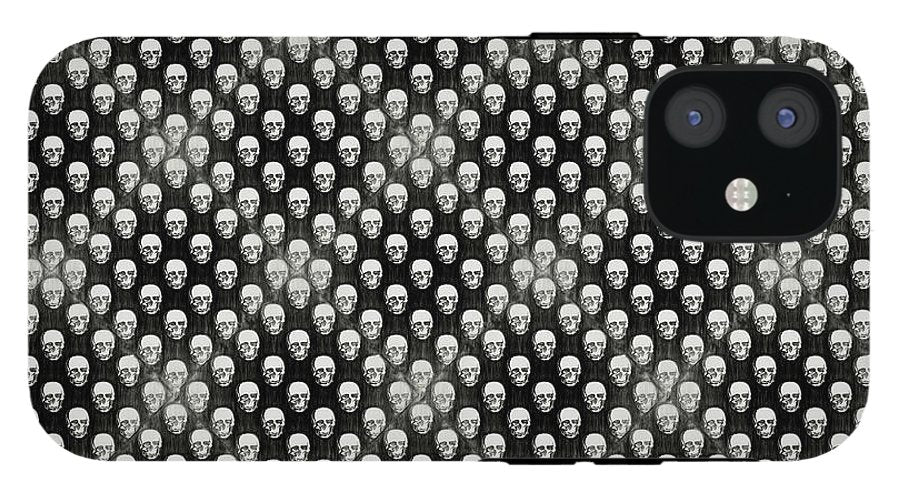 Sketchy Skulls Pattern - Phone Case